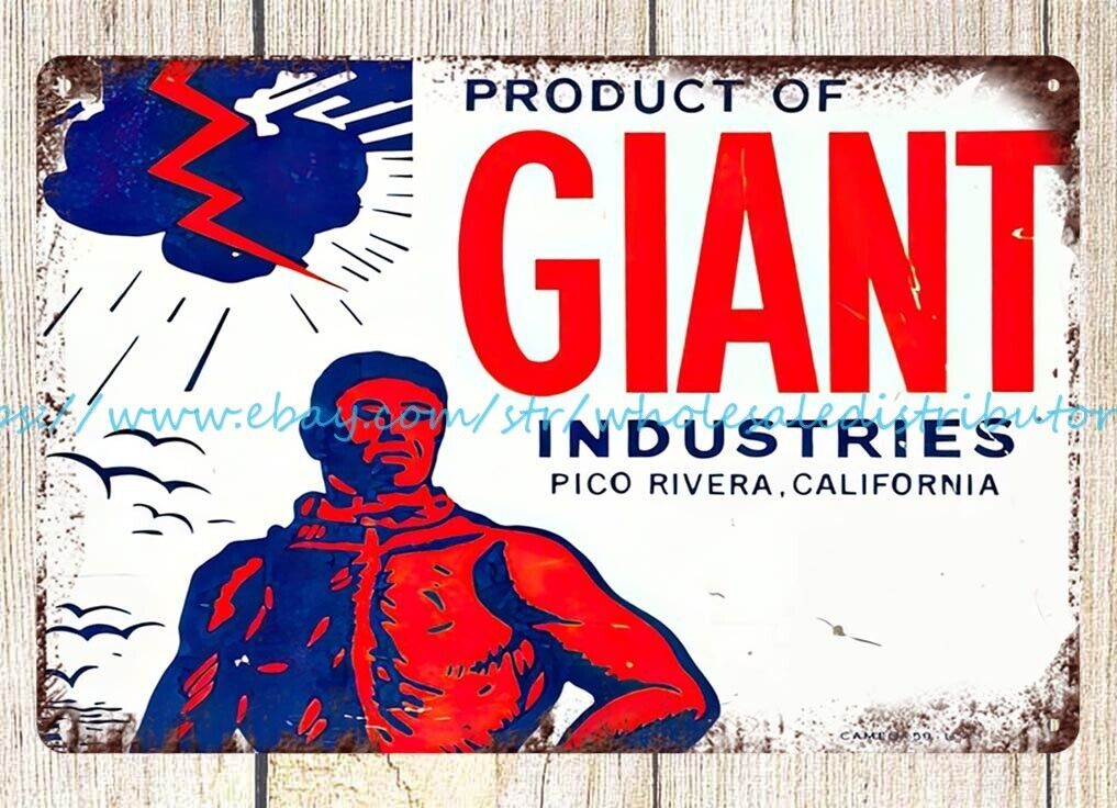 office interior design Product of Giant Industries metal tin sign