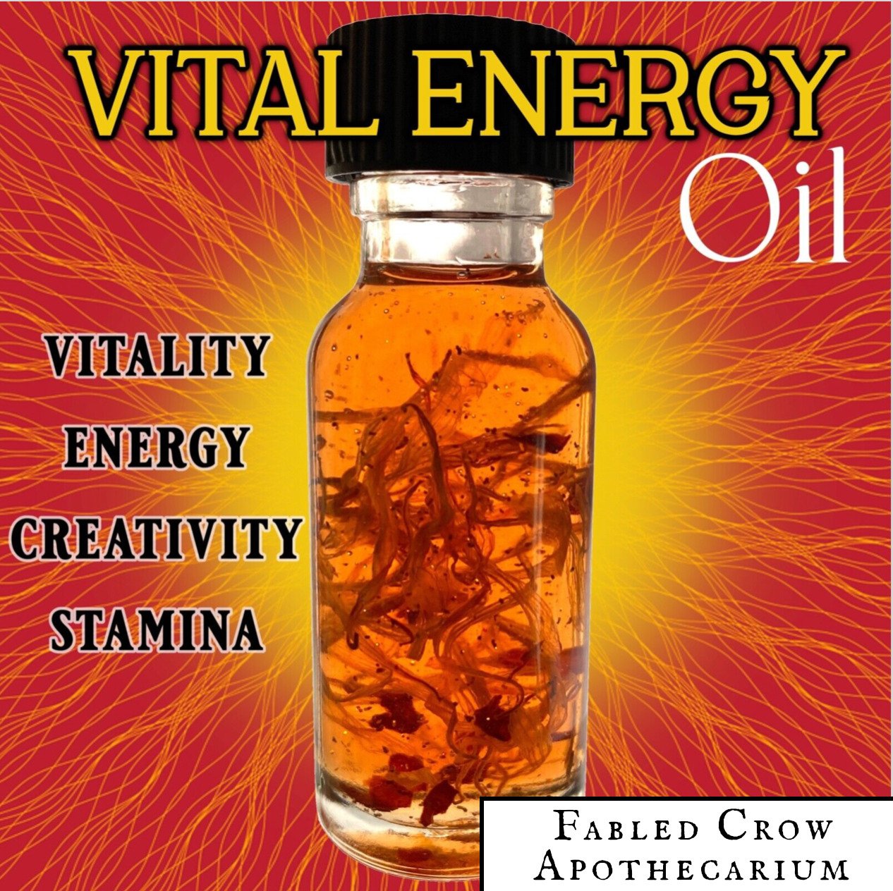 VITAL ENERGY Oil Creativity Vitality Success Witchcraft Hoodoo Pagan FABLED CROW