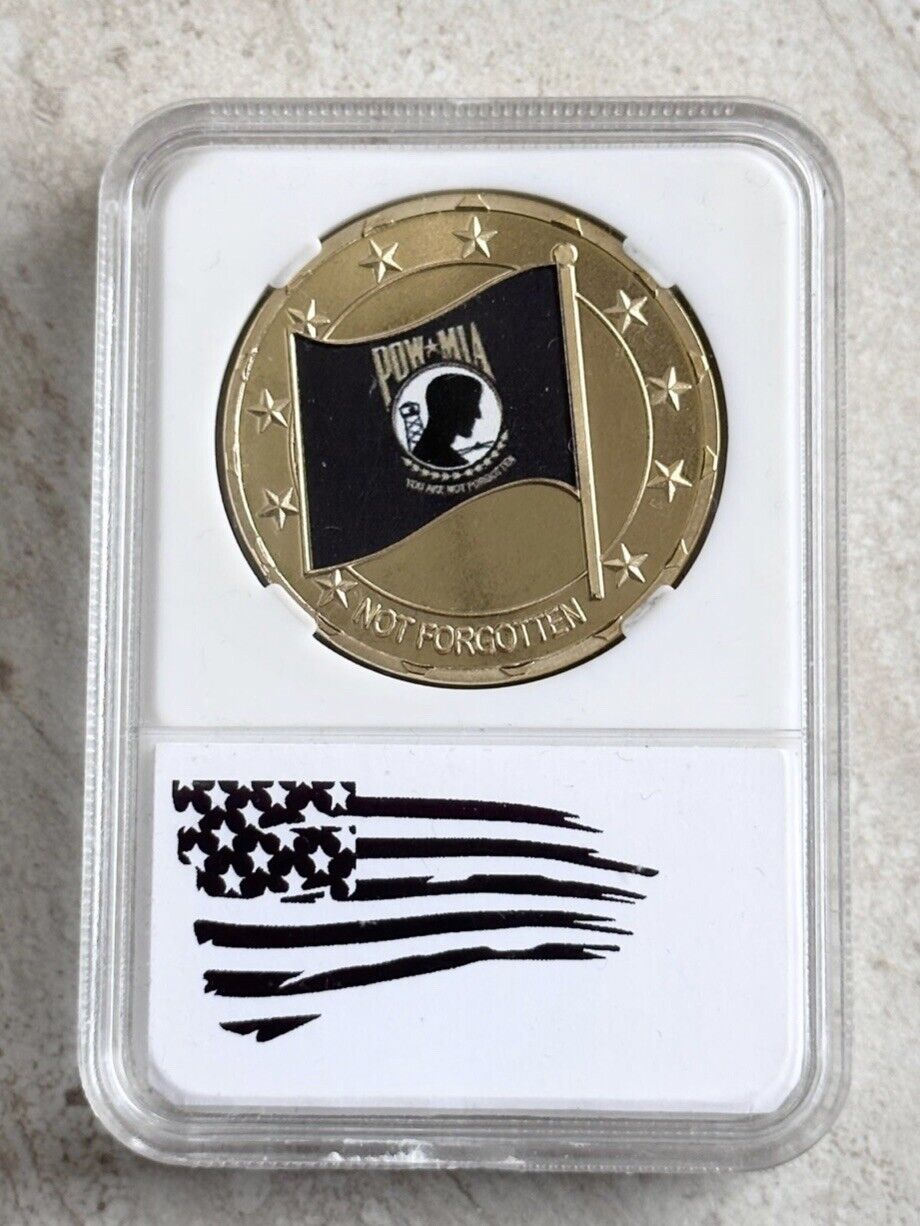 MEMORIAL DAY POW - MIA Not Forgotten Challenge Coin With Case