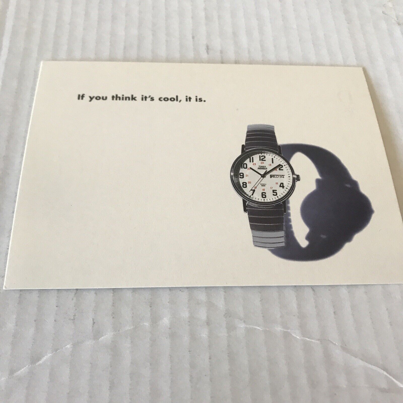 Timex  If you think it\'s cool, it is postcard  1997 Daylight Savings Time Travel