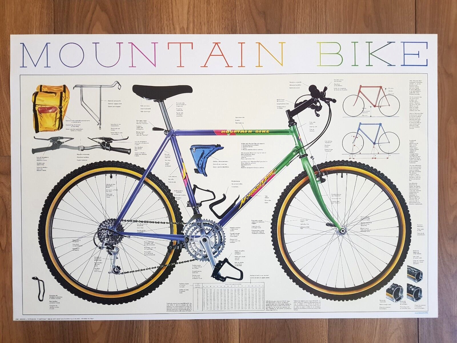 Mountain Bike Design L. Patrignani Original 1989 Poster