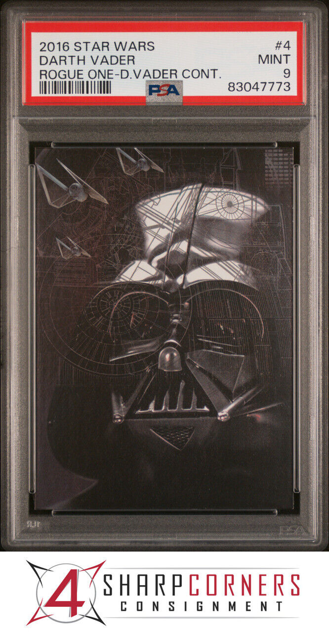 2016 TOPPS STAR WARS ROGUE ONE DARTH VADER CONTINUITY #4 POP1 PSA 9 N3848357-773