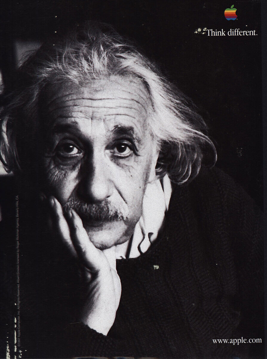 1998 Apple Think Different: Albert Einstein Vintage Print Ad