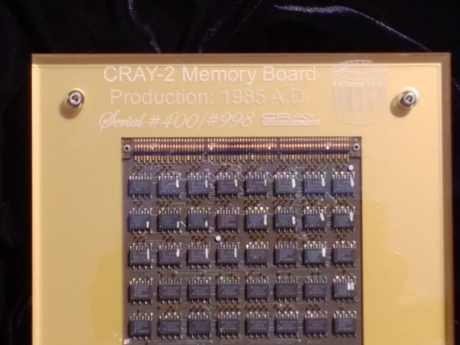 Cray-2 SuperComputer Board ELC.  Lucite Re-Engrave letters..