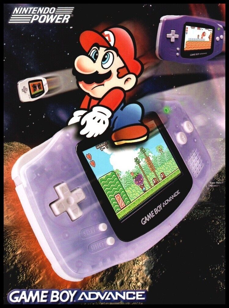 Nintendo Game Boy Advance 2001-print ad / mini-poster-Game room,man cave art