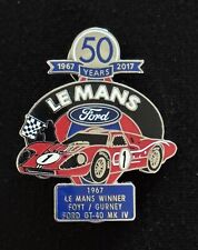  1967-2017 Ford GT40 50 Years Le Mans Win Foyt Dan Gurney Lapel Pin Hat Pin picture