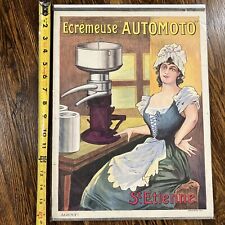 St. Etienne Creamer Antique Lithograph Advertising Cream Separator Auto Paris picture