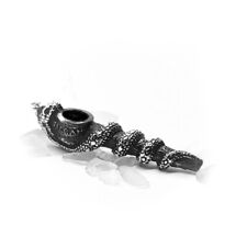 Snake Wrapped Sterling Silver Pipe picture