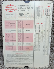 Thermistor Data Curve Computer Slide Rule Perrygraf Corp 1959 Fenwal Electronics picture