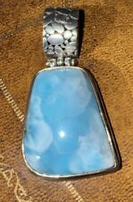 Larimar Pendant , Blue Larimar Jewelry , 925 Sterling Silver Pendant - picture