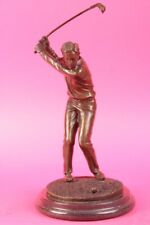 Male Golfer Bronze Sculpture Back-Swing Form Stature Action Pose HOME DECOR DEAL picture