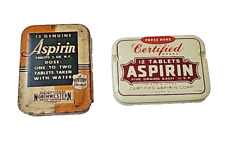 Vintage Small Northwestern & Certified Aspirin Tins picture