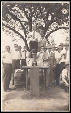 Picnic w Beer, Barrel Keg and Tap, Water Pump, Prohibition? Real Photo RPPC picture