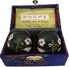 THY ARTS Baoding Balls Chinese Health Massage Exercise Stress Balls -Black Panda picture