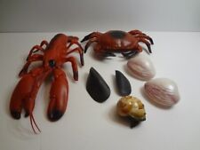 Crab & Lobster Toy Figures Pretend Food Kitchen Sea Ocean Shellfish Beach LOT picture