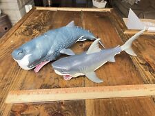 Animal Planet 12-inch long Great White Shark figurine & 15-inch Sperm Whale picture