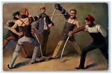 c1910's Student Mensur Fencing Battle Germany Unposted Antique Postcard picture