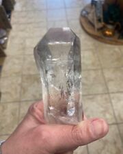 lemurian quartz Point with inclusions, windows and rainbows picture