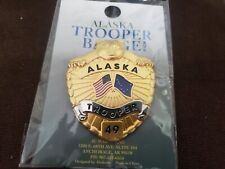 Alaska State Trooper Badge  Large Souvenir Pinback Bear  #49 New in Package picture