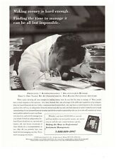Charles Schwab Finance Management Making Money is Hard Vintage 1990 Print Ad picture