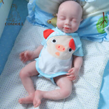 COSDOLL 16''Newborn Girl Lifelike Platinum Silicone Baby Reborn Eyes Closed Doll picture