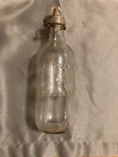 Vintage Antique CITRATE OF MAGNESIA Glass Medicine Bottle Blob Top Stopper picture