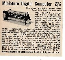 1966 DIGI COMP 1 miniature digital computer Lynbrock NY Vintage Print Ad picture