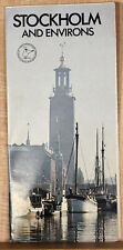 1978 Flyer Pamphlet Stockholm And Environs Tourist Map Sweden Churches Tours picture