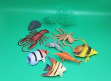 Fish Lobster Octopus Ocean Sea Water Marine Toy Figure & Coral Reef Plant Lot picture