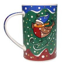 Dunoon Scotland Jane Heyes Snow Flurry Bird Porcelain Cup Christmas Mug picture