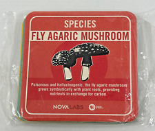 PBS Nova Science Evolution Lab Cardboard Coasters Fun Educational Mushrooms NIP picture
