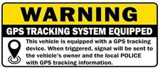 GPS Tracking Warning Stickers For Cars, Trucks, Bikes / 2 Pack picture
