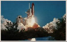 Space Shuttle Liftoff Roars Into Space Kennedy Space Center Florida Postcard UNP picture