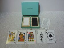 TIFFANY & Co. 2 Deck Playing Cards Authentic W/ Box Black and White picture