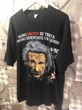 90 Einstein T-Shirt Vintage Short Sleeve Size Xl Black Fk picture