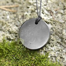 Shungite pendant small size, genuine shungite stone form Karelia, Tolvu picture