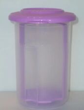 Tupperware Pick A Deli Pickles Round Clear Container Purple Lid & Strainer New picture