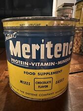 Vintage Meritene Protein Powder Can One Pound Can Tin picture