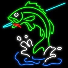 New Fish On Hook Fishing Neon Light Sign 24