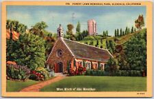 1945 Forest Lawn Memorial Park Glendale California CA Landscape Posted Postcard picture