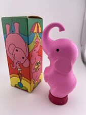 AVON Pink ELEPHANT BATH TOY & BOX - Disney Dumbo Fantasia - 60’s Mod Psychadelic picture