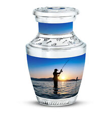 Funeral Urns Fisherman Fishing Beautiful Morning (3 Inch) Pack Of 1 picture