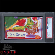 Dr Seuss signed Cut 3x5 Custom Card PSA DNA Slab The Grinch Rare Auto C2930 picture