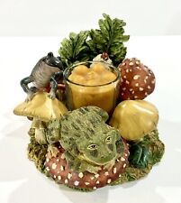 Frog Lizard Mushroom Collectible RAIN FOREST Whimsical Votive Holder Figurine picture
