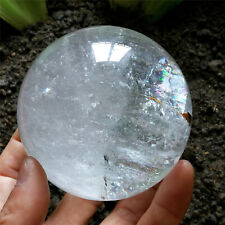 1.5LB 78.5mm Big Amazing Chlorite Sphere Natural Rainbow Ghost Quartz Ball  picture