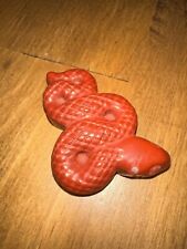 Natural Red Jasper Stone Snake Carved Figure picture