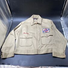 1950s Check-R-Mix Purina Feed And Grain Workers Jacket Palmyra Burlington 44 Sz picture