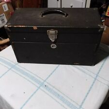 Antique H. Gerstner Seven Drawer Oak Leatherette Machinist's Tool Chest / Box picture