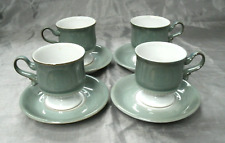 Vintage Denby VENICE Green 4 Tea Coffee 3-3/8