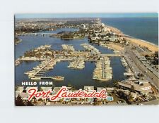 Postcard Aerial View Bahia Mar Fort Lauderdale Florida USA picture
